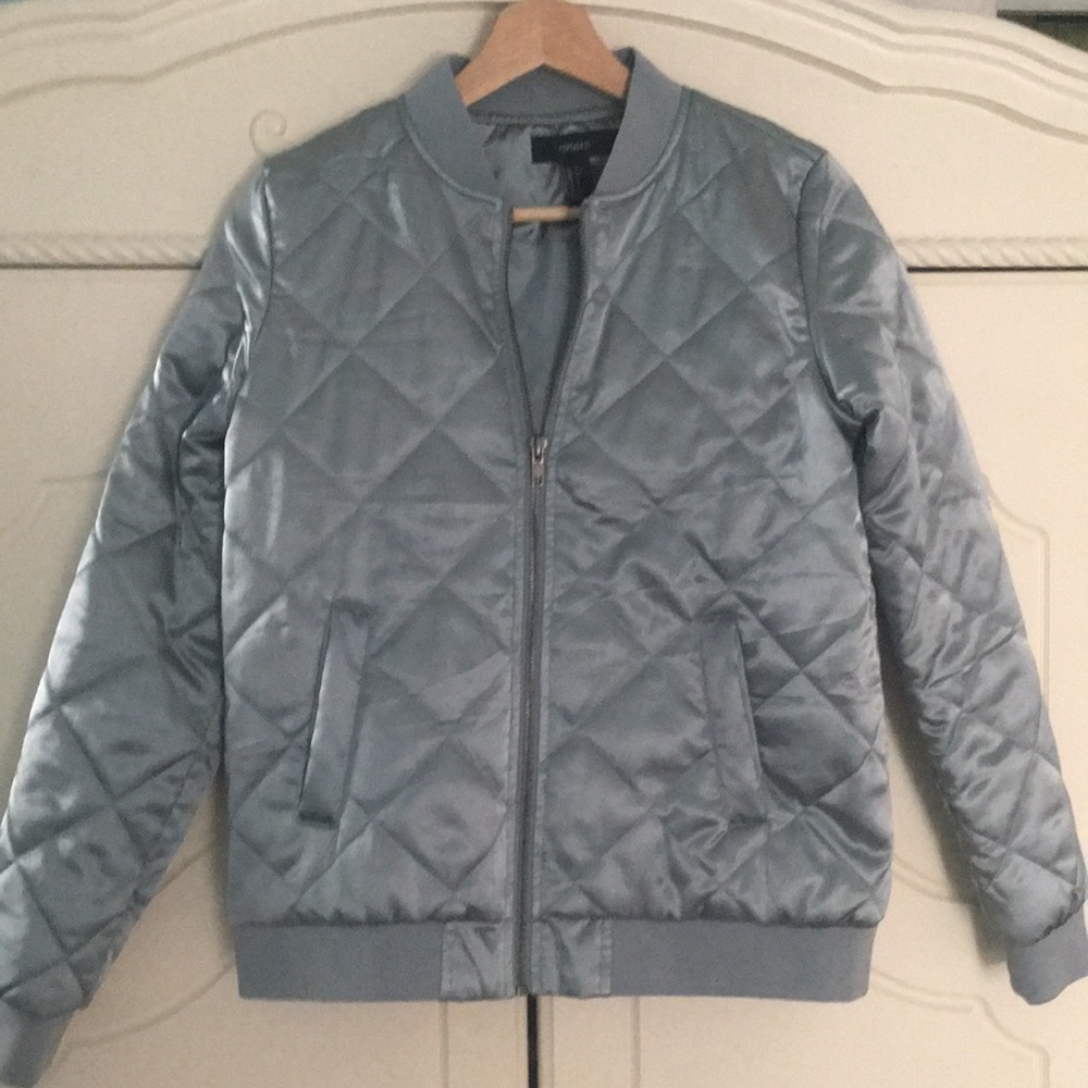 Forever 21 Light Blue Puffer Jacket